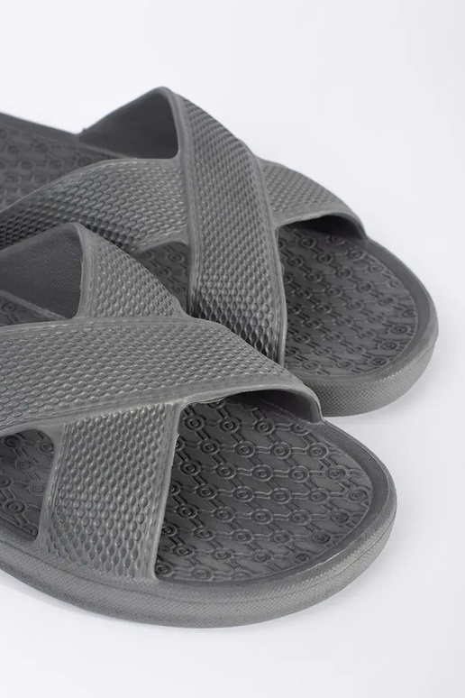 gray slippers basenoIne mens