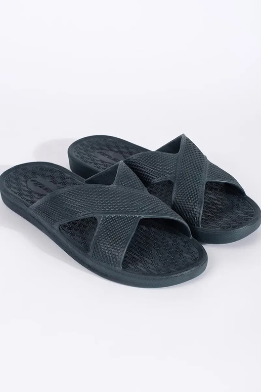 dark blue slippers basenoIne mens