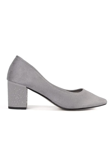 gray of suede High heels z...