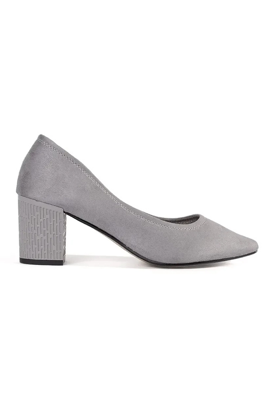 gray of suede High heels z noskiem...