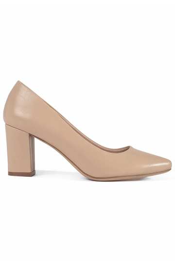 beige High heels on the heel