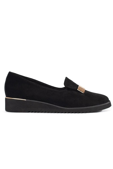 black shoes on a Inedge