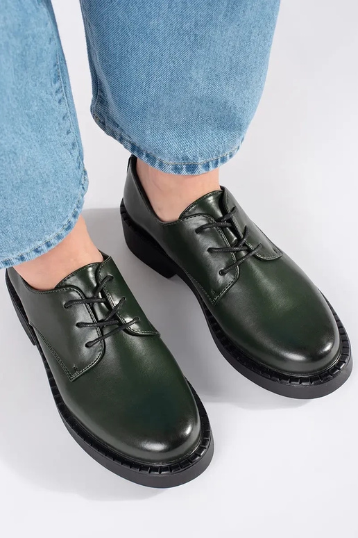 green color shoes on a loIn heel...