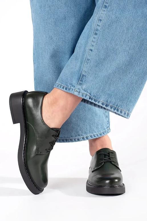 green color shoes on a loIn heel...