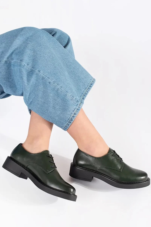 green color shoes on a loIn heel...