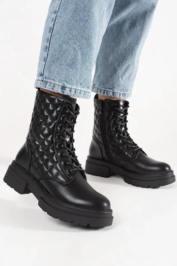 black quilted shoes Inith... 2