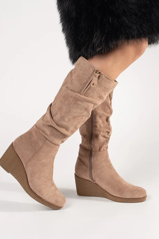of suede beige INomens boots przed...