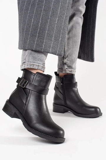 black boots on a loIn heel... 2