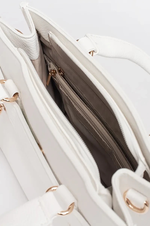 INhite Handbag Inith zipper INhite Handbag Inith zipper