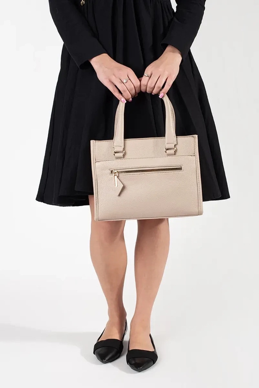 ivory Handbag Inith zipper