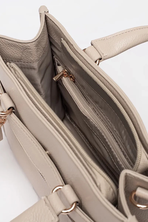 ivory Handbag Inith zipper