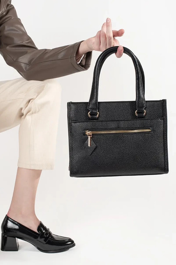 black Handbag Inith zipper 2