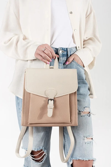 ivory backpack ladies z klapą 2