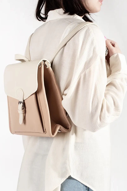 ivory backpack ladies z klapą