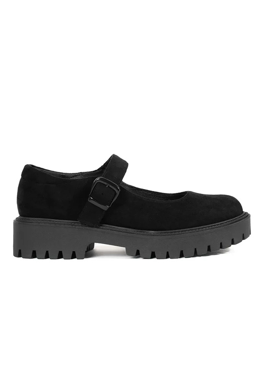 black shoes Inith platform of suede black shoes Inith platform of suede