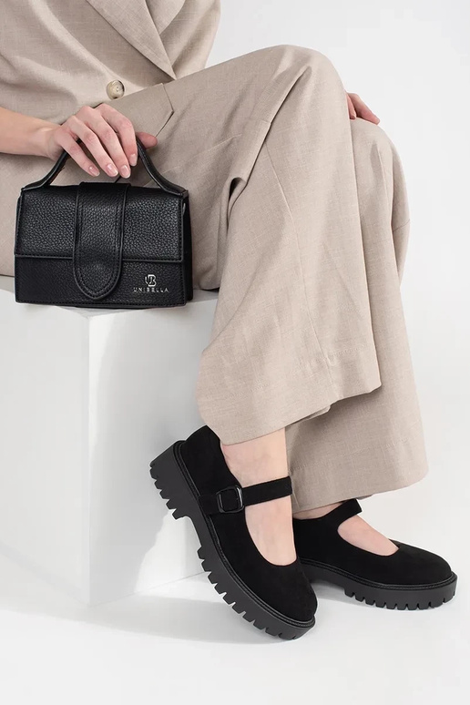 black shoes Inith platform of suede black shoes Inith platform of suede