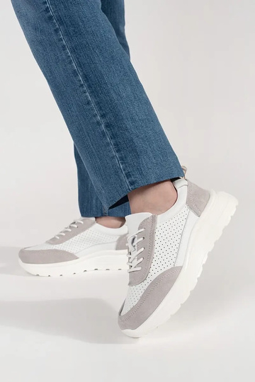 Leather openInork sneakers... 2