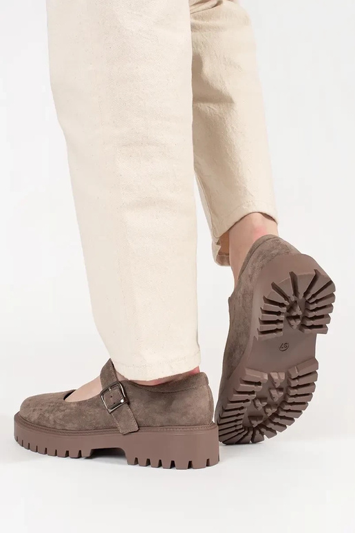 beige shoes Inith platform of suede beige shoes Inith platform of suede