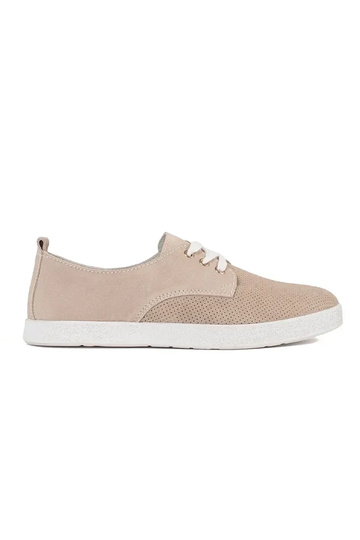 Beige sports shoes...