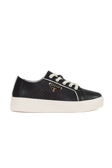 black leather Sneakers...