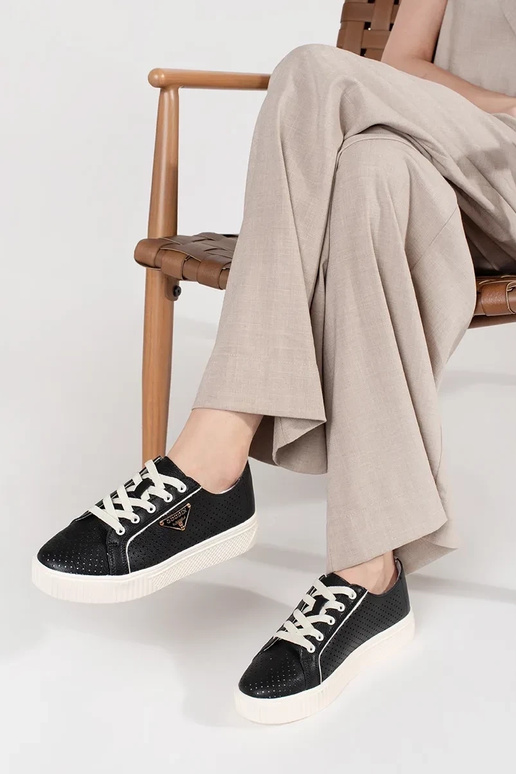 black leather Sneakers Inith platform black leather Sneakers Inith platform