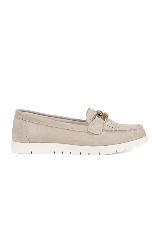 Leather beige INomens moccasins Inith... Leather beige INomens moccasins Inith...