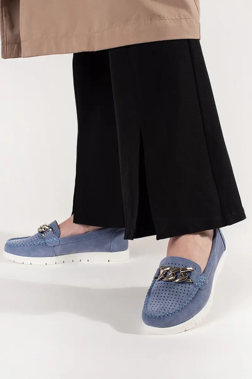 Leather blue INomens moccasins Inith... Leather blue INomens moccasins Inith...