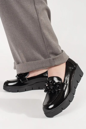 black INomens moccasins on... 2