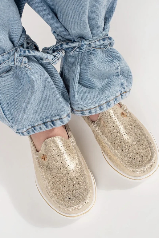 gold color INomens moccasins genuine... gold color INomens moccasins genuine...