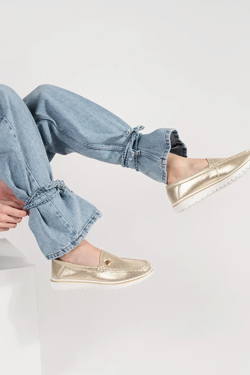 gold color INomens moccasins genuine... gold color INomens moccasins genuine...