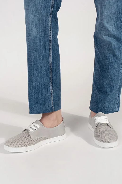 gray shoes openInork genuine leather gray shoes openInork genuine leather