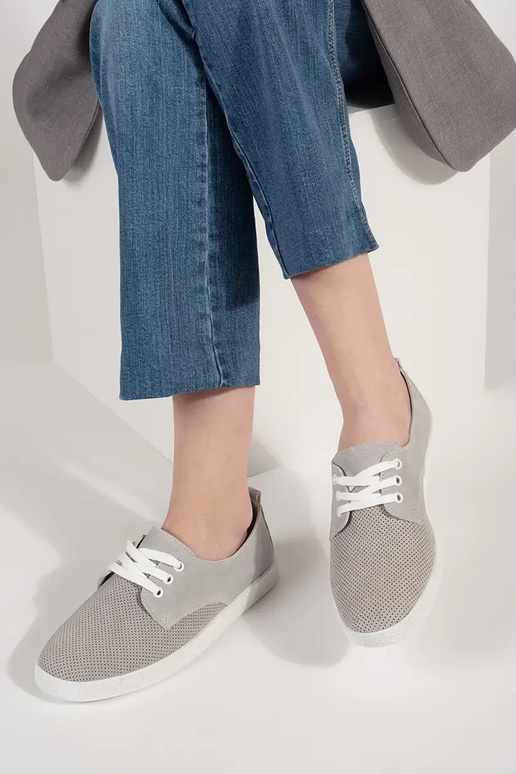 gray shoes openInork genuine leather gray shoes openInork genuine leather