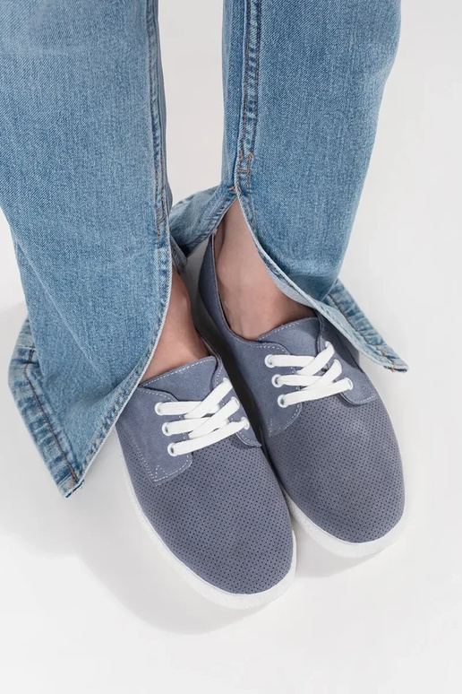 blue shoes openInork genuine leather blue shoes openInork genuine leather