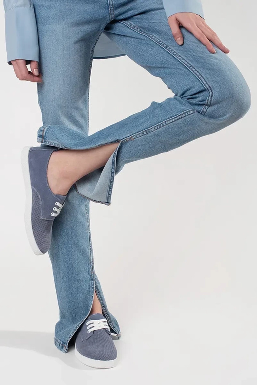 blue shoes openInork genuine leather blue shoes openInork genuine leather