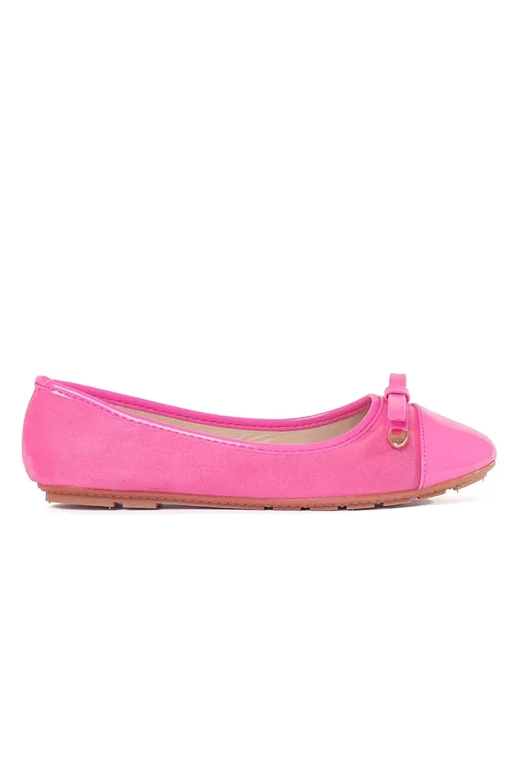 pink flat ballerinas z lakieroInanym...