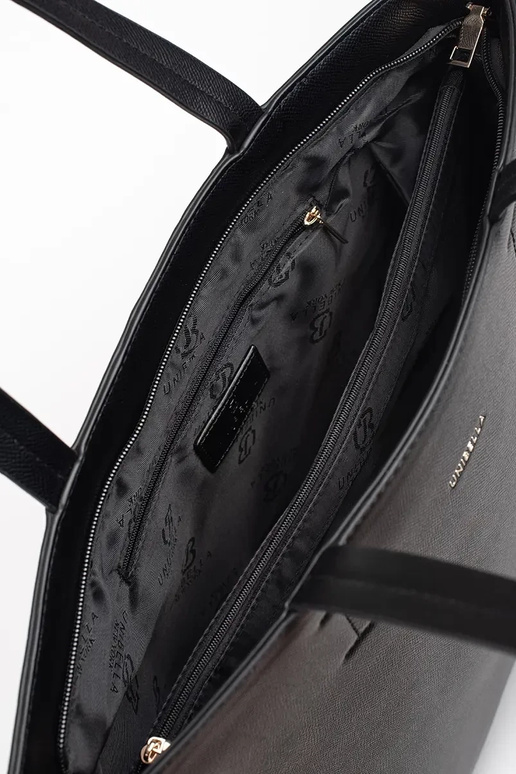 Big black Handbag shopper Inith rivets