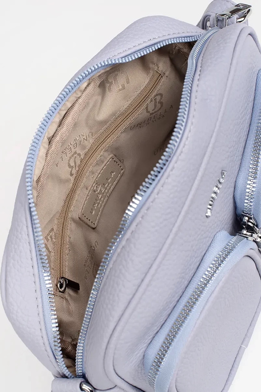 Fioletowa mała torebka z kieszonkami