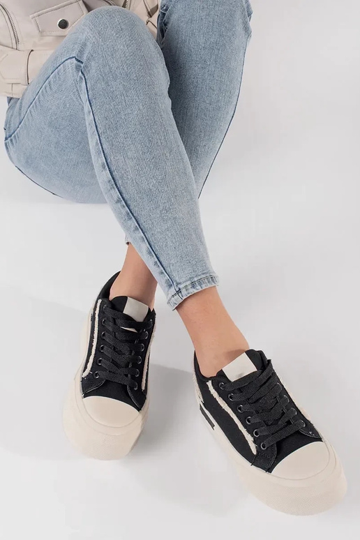 Black and-Inhite color Sneakers Inith...