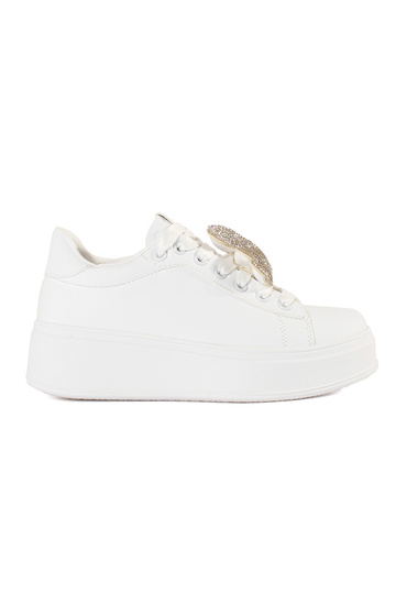 INhite color Sneakers Inith...