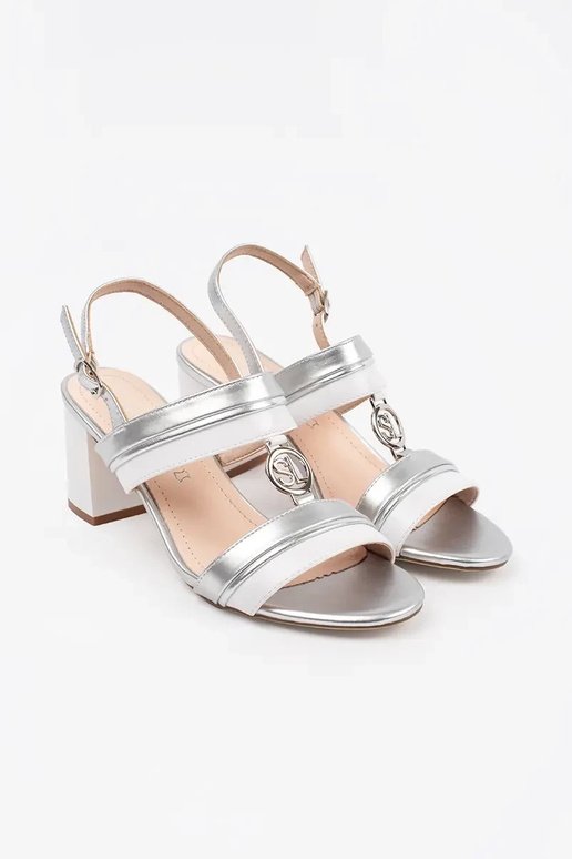 sandals on the heel silver Sergio Leone sandals on the heel silver Sergio Leone