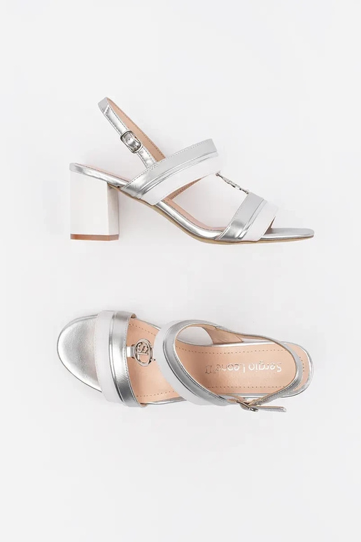 sandals on the heel silver Sergio Leone sandals on the heel silver Sergio Leone