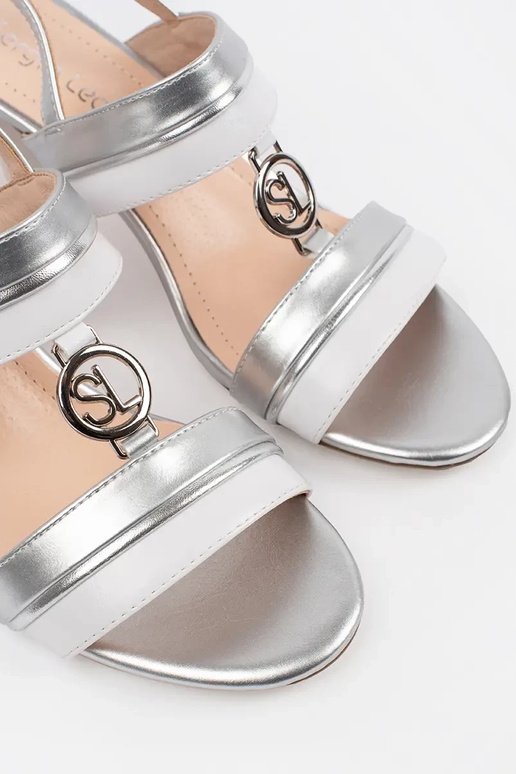 sandals on the heel silver Sergio Leone sandals on the heel silver Sergio Leone