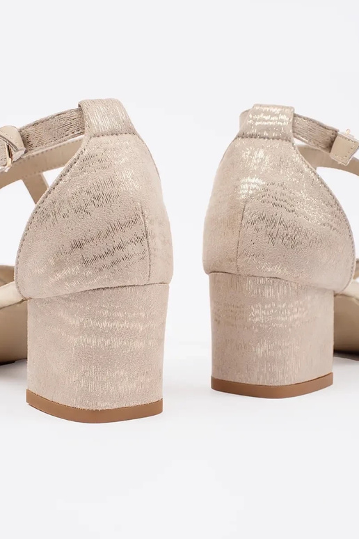 beige sandals Inomens on highheels