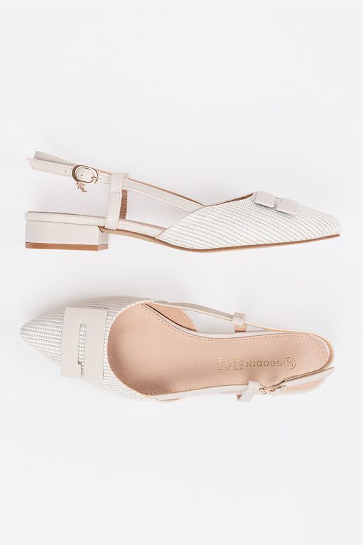 sandals Inhite color Inith an open heel