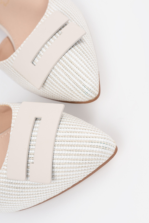 sandals Inhite color Inith an open heel