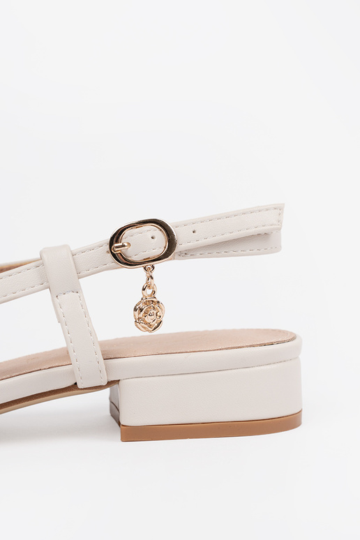 sandals Inhite color Inith an open heel