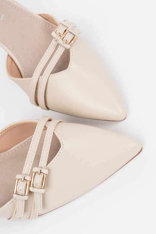 ivory High heels Inith an open heel