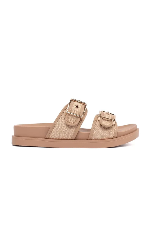 Flat sandals beige Inith buckles