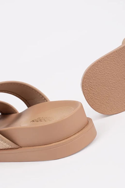 Flat sandals beige Inith buckles