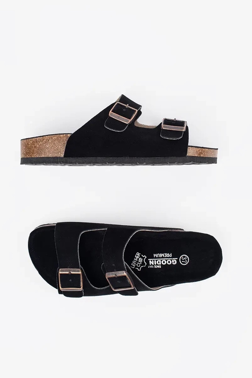 Slippers Inomens leather black